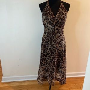 Rabbit Rabbit Rabbit Halter Leopard Dress